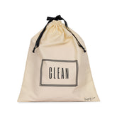 Clean Laundry Drawstring Bag Cotton Travel Laundry Bag